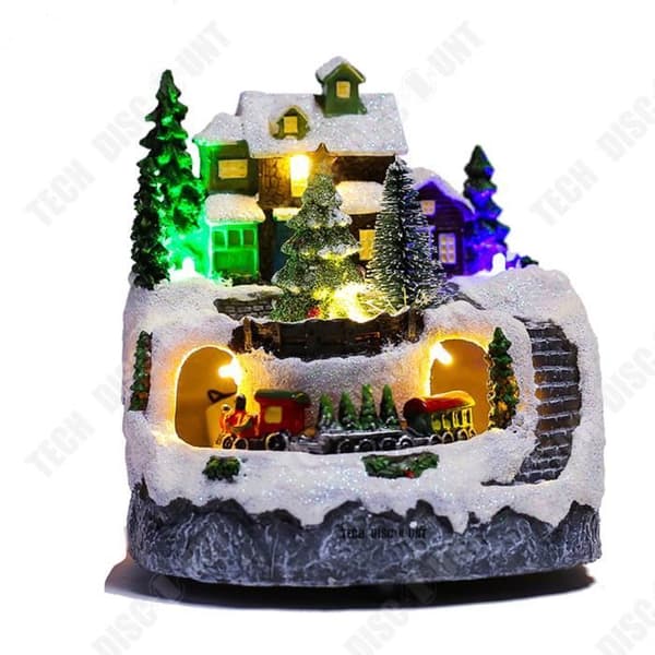 TD® Juldekorationer Presenter Electric Music Light House Ny jul Igloo Ornament Presenter Dekorationer