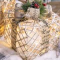 Miniatyrbild 4 av 4: TD® Luminous Christmas Gift Box, Smidesjärn presentbox, batterihuvuddekorationer, juldekorationer