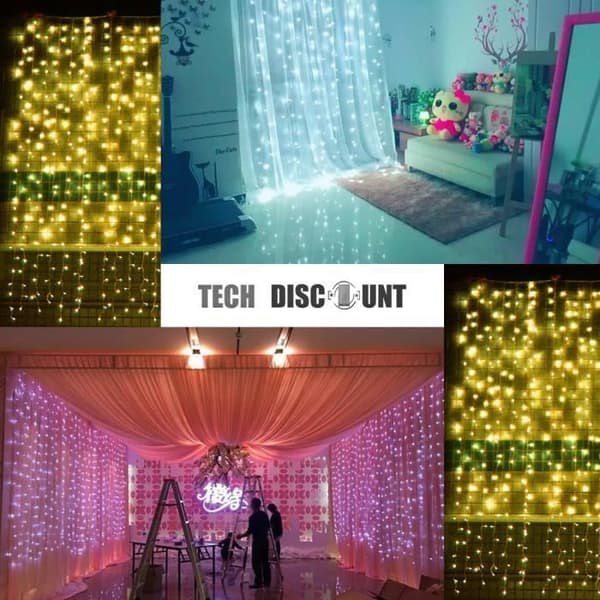 TD® LED-ljus Julgirlanger 3*3 meter Julbelysning Dekorationsljus Lyktor Sträng LED-ljus Stjärnor Hem