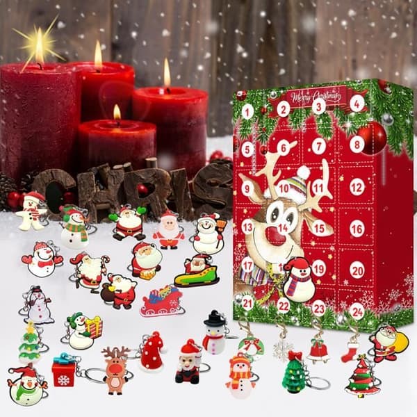 CONFO® Julnedräkning Adventskalender Julkalenderprydnader Blindbox Julatmosfär Leksaker Julklappar