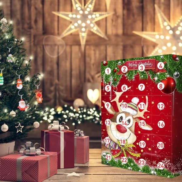 CONFO® Julnedräkning Adventskalender Julkalenderprydnader Blindbox Julatmosfär Leksaker Julklappar