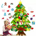 Miniatyrbild 3 av 4: CONFO® Julgransfilt Julgran LED-lampor med juldekorationshängen Barn gör-det-själv Dagliga behov av