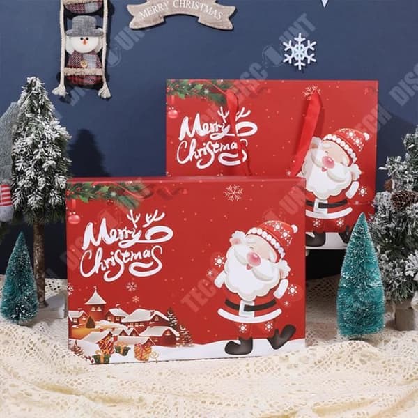 TD® Utsökt ny, förstklassig julklappsförpackning tecknad jultomte stor dräktlåda tom presentförpackning