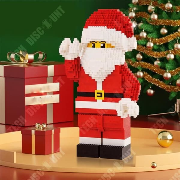TD® jultomten kompatibel med Lego Svår monteringsleksak för barn Present små partiklar Julbyggklossar