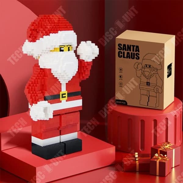 TD® jultomten kompatibel med Lego Svår monteringsleksak för barn Present små partiklar Julbyggklossar