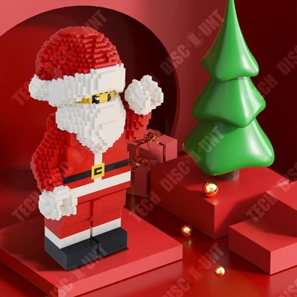 TD® jultomten kompatibel med Lego Svår monteringsleksak för barn Present små partiklar Julbyggklossar