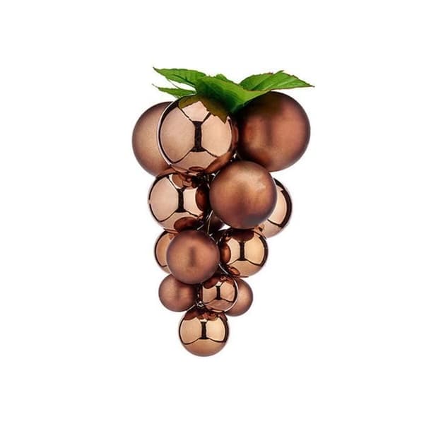 julkulor stora vindruvor 22 x 22 x 33 cm brun plast
