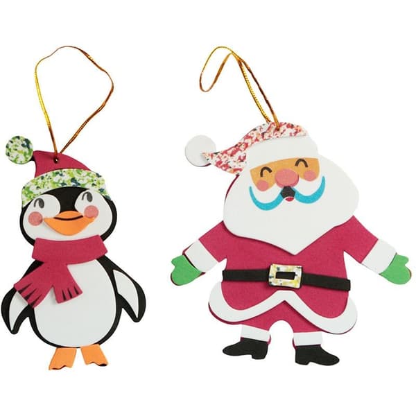 Juldekoration för att montera 6 st Penguin och Tomtehängen Titanum