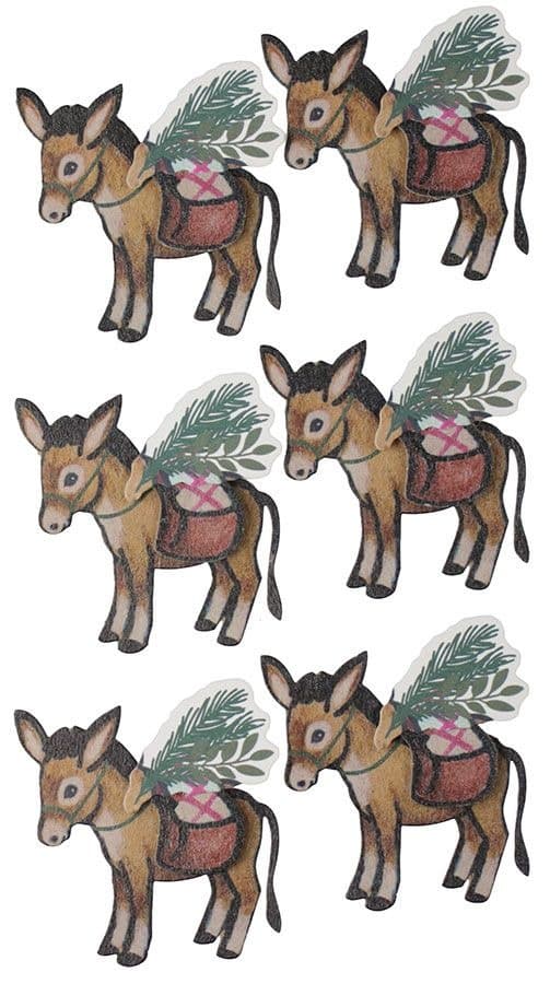 3D selvklæbende dekorationer Donkeys Titanum