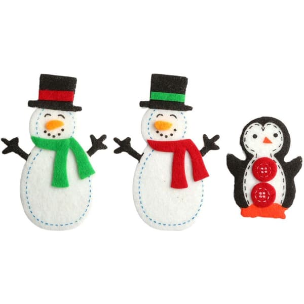 3D Filt Stickers Snowman Penguin 8 stk Titanum