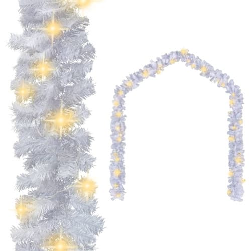 Julgirlang med LED-lampor 5 m vit