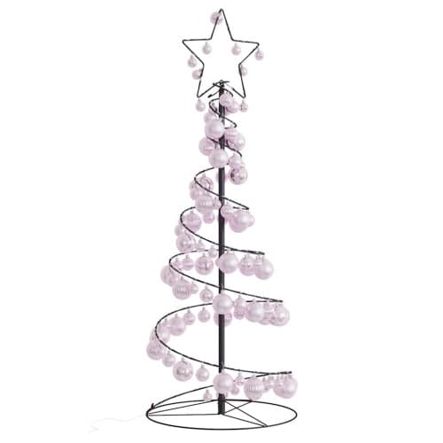 LED julgran med julgranskulor 80 LED varmvit 120 cm