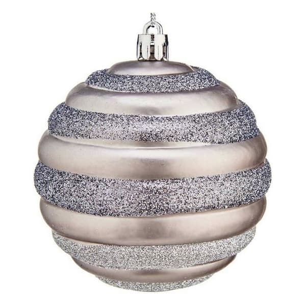 julkulor ø 8 cm silverplast