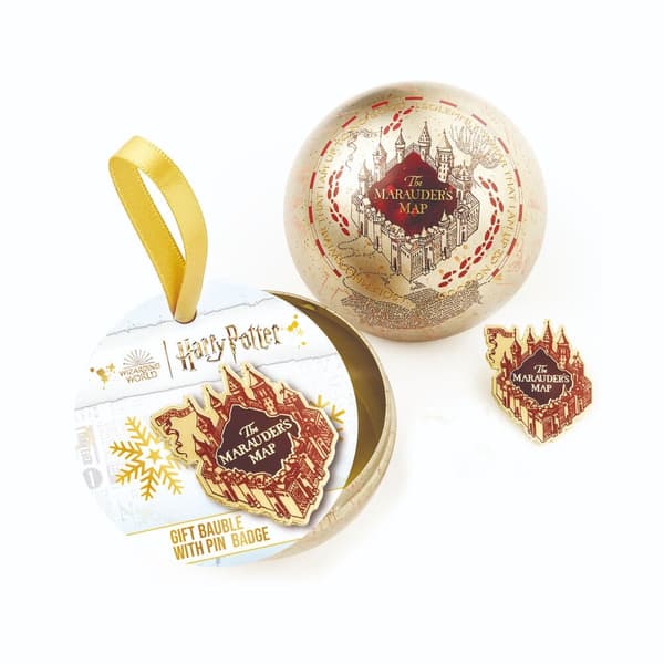 Harry Potter Marauders&#39; Map Pin + Christmas ball