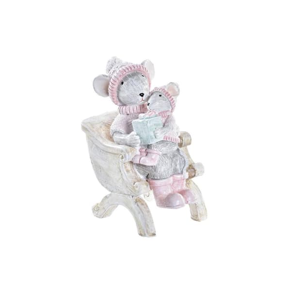 Joulukuusenpallo DKD Home Decor Hiiri Hartsi (8 x 5,5 x 10 cm)