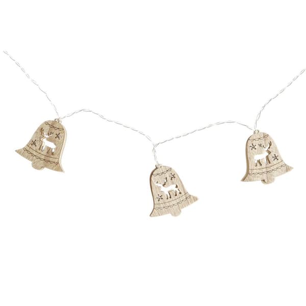 LED-valokranssi DKD Home Decor Poro Huput Ruskea Puu MDF (6,5 x 1,4 x 5,8 cm)