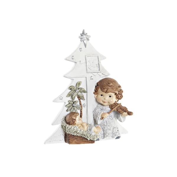 Betlehem dekoration DKD Home Decor Sølvfarvet Brun Hvid Harpiks (13,6 x 5,2 x 15,9 cm)