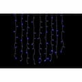 Miniatyrbillede 4 af 4: LED gardin DKD Home Decor Jul Blå PVC (100 x 1 x 100 cm)