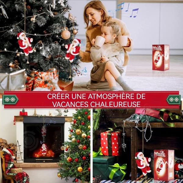 INN Elektrisk jultomte klätterrepstege 22cm 1m 3 hastigheter Sings Klätterbollar Elektrisk klättring jultomte