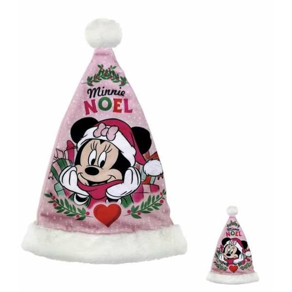 Julemandshat Minnie Mouse Pink 37 cm Børns