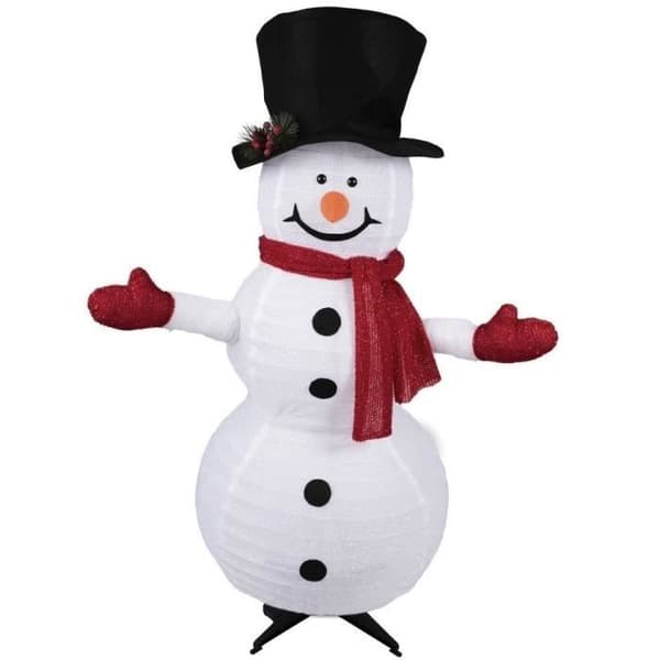 1 Ljusande snögubbe att ställa 110cm REF/22831 (Juldekoration för inomhus eller utomhus)