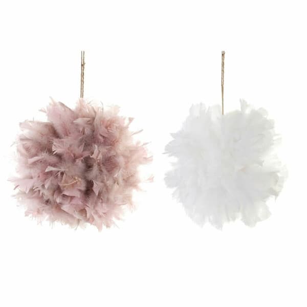 Julgranskula DKD Home Decor Skum Fjäder (40 x 40 x 40 cm) (2 pcs)
