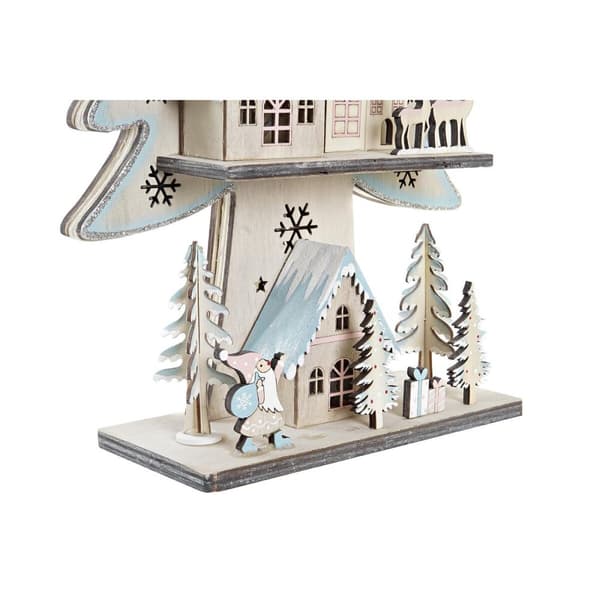 Julgran DKD Home Decor Röd Träd Blå Rosa Trä Grön (23 x 9 x 47 cm) (2 antal)