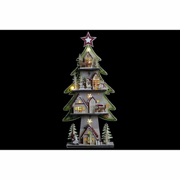 Julgran DKD Home Decor Röd Träd Blå Rosa Trä Grön (23 x 9 x 47 cm) (2 antal)