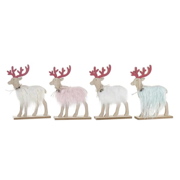 Julgranskula DKD Home Decor Polyester MDF Ren (23 x 5 x 16 cm) (4 antal)