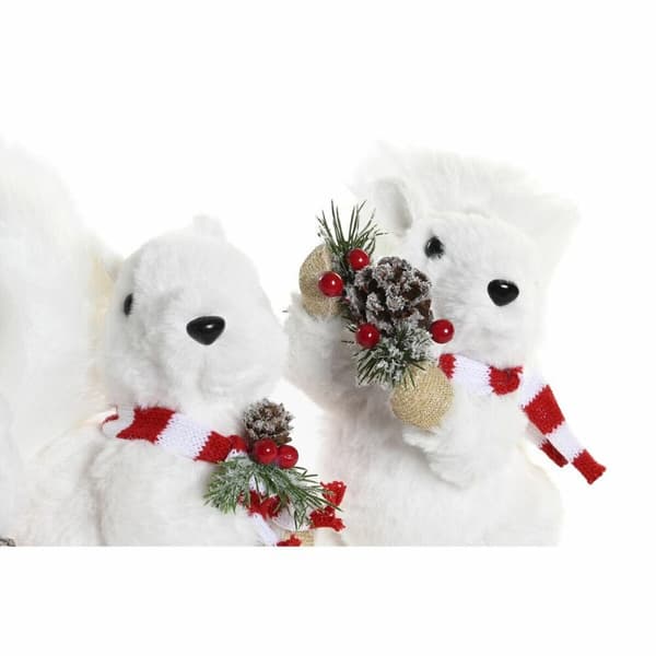 Julgranskula DKD Home Decor Polyester Ekorre (3) (23 x 12 x 23 cm) (3 antal)
