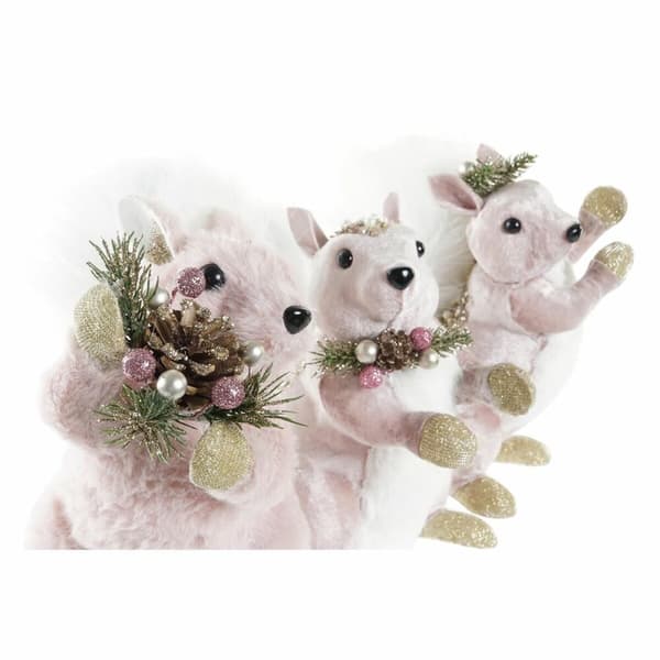 Julgranskula DKD Home Decor Polyester Ekorre (13 x 16 x 21 cm) (3) (3 antal)