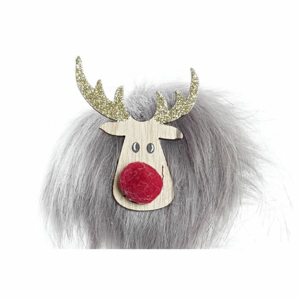 Julgranskula DKD Home Decor Polyester Ren (7 x 5 x 16 cm) (2 antal)