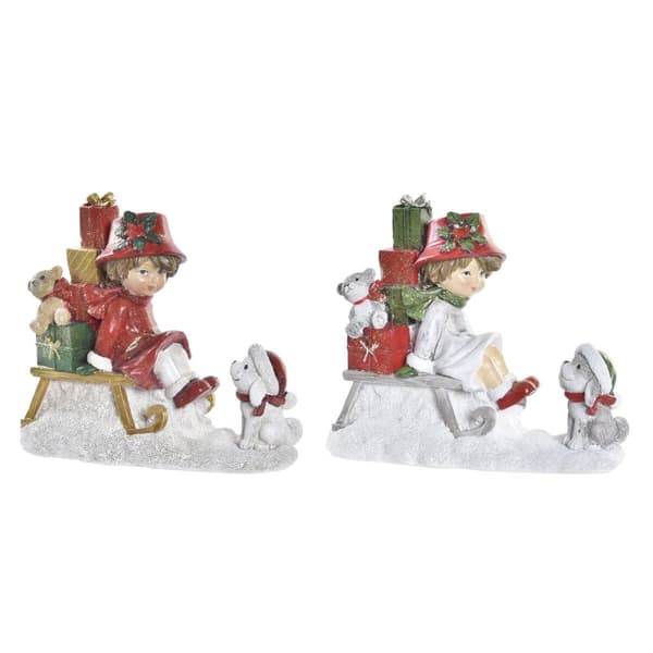 Julgranskula DKD Home Decor Harts (14,5 x 7 x 12,5 cm) (2 antal)