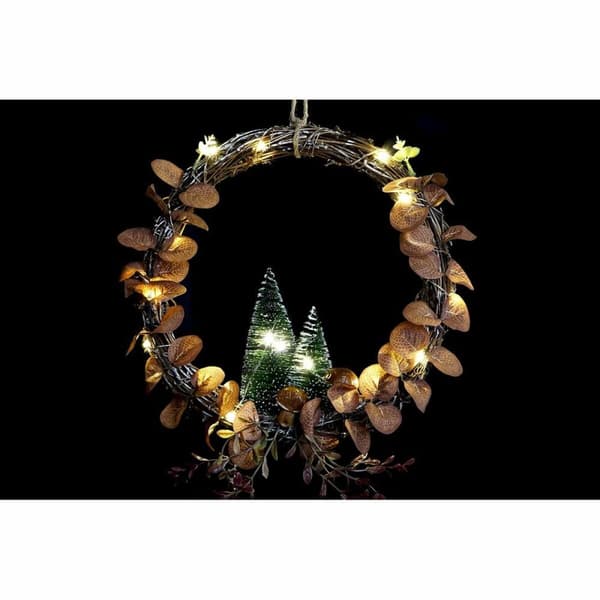 Julgranskula DKD Home Decor LED Ljus Träd (2 antal) (30 x 2 x 30 cm)