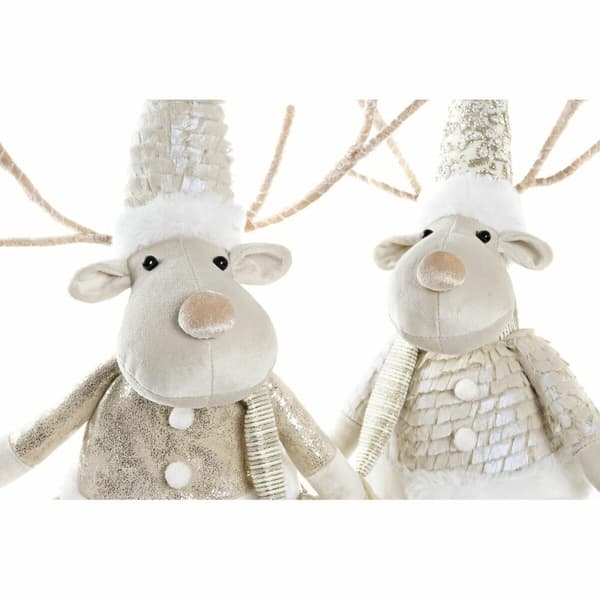 Julgranskula DKD Home Decor Polyester Ren (19 x 18 x 38 cm) (2 antal)