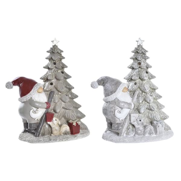 Joulukuusenpallo DKD Home Decor Puut Hartsi (15 x 10 x 18 cm) (2 osaa)