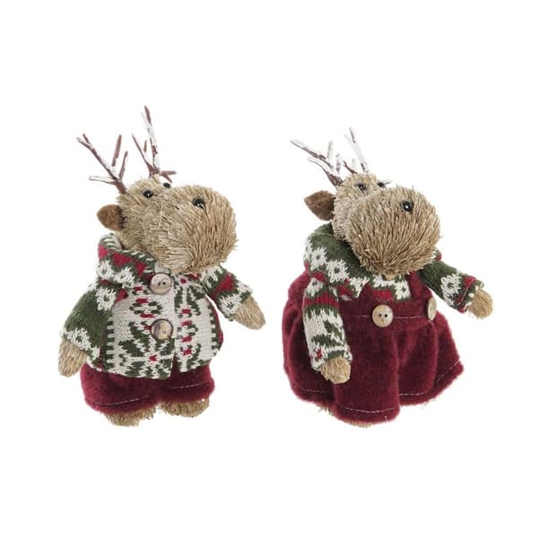Joulukuusenpallo DKD Home Decor Polyesteri Poro (9 x 12 x 15 cm) (2 osaa)