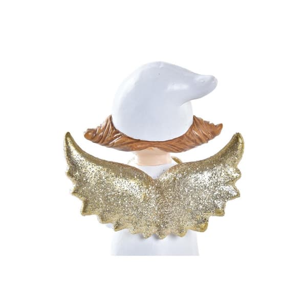 Joulukuusenpallo DKD Home Decor Posliini Enkeli (7 x 5 x 14 cm) (2 osaa)