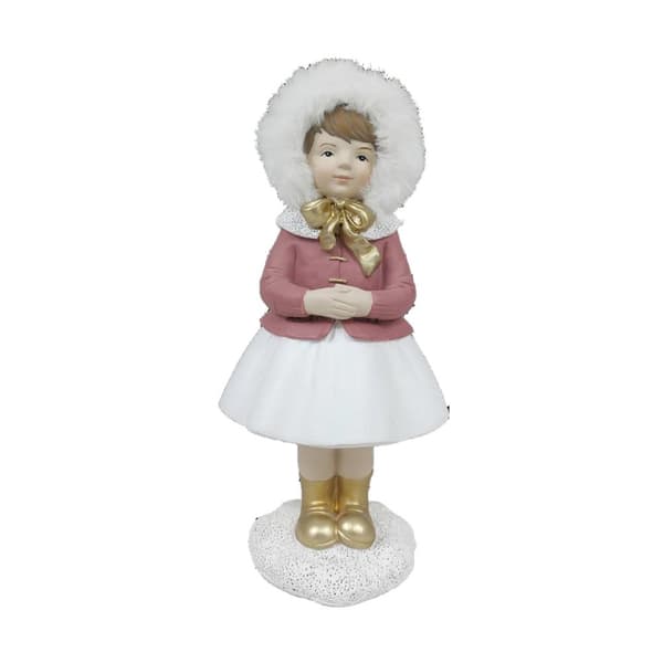 Joulukuusenpallo DKD Home Decor Hartsi Tytöt (4 x 4 x 9,5 cm) (2 osaa)
