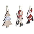 Pikkukuva 3 / 4: Joulukoristesetti DKD Home Decor Puu MDF (21 x 7,7 x 1,5 cm) (2 osaa)
