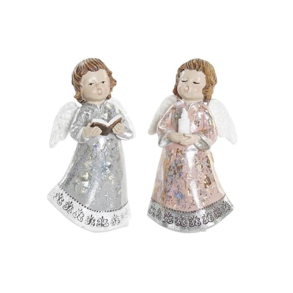 Julgranskula DKD Home Decor Harts Ängel (7 x 5 x 13 cm) (2 antal)