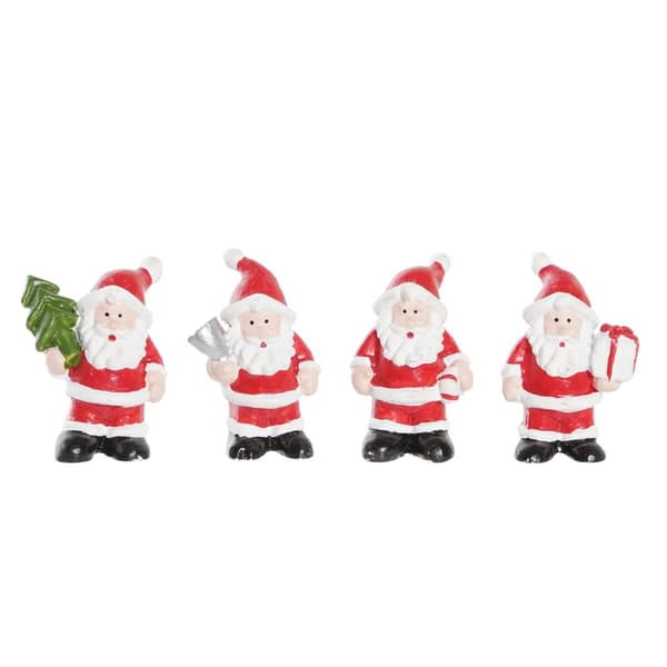 Julgranskula DKD Home Decor Harts Tomte (3,5 x 2,5 x 4 cm) (4 antal)