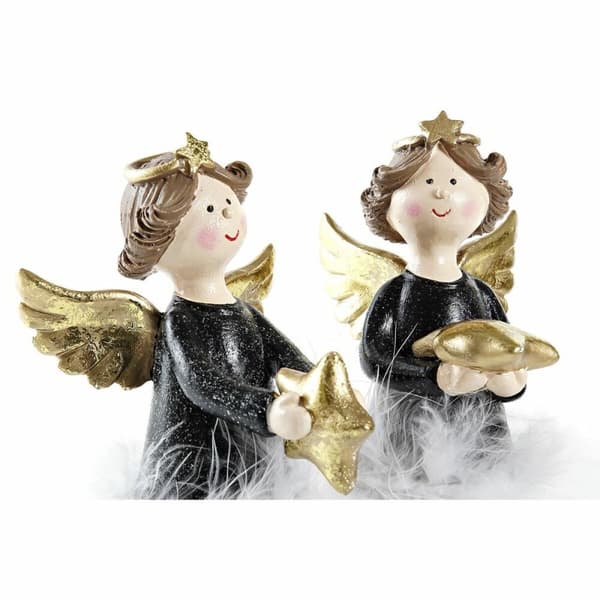 Julgranskula DKD Home Decor Harts Ängel (8 x 9 x 20 cm) (2 antal)