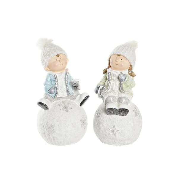 Julgranskula DKD Home Decor Pojkar Magnesium (21,5 x 20 x 39 cm) (2 antal)