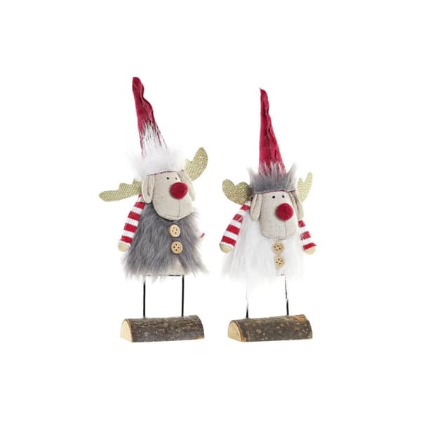 Julgranskula DKD Home Decor Polyester Ren (8 x 5 x 23 cm) (2 antal)
