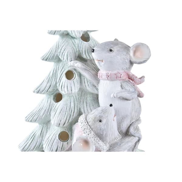 Julgranskula DKD Home Decor Mus Harts (13 x 8,5 x 16 cm) (2 antal)
