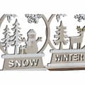 Miniatyrbild 2 av 2: Julgranskula DKD Home Decor Trä Ren (12 x 4 x 15 cm) (2 antal)