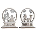 Miniatyrbild 1 av 2: Julgranskula DKD Home Decor Trä Ren (12 x 4 x 15 cm) (2 antal)