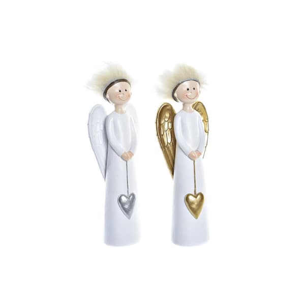 Julgranskula DKD Home Decor Harts Ängel (7,5 x 5 x 21,5 cm) (2 antal)