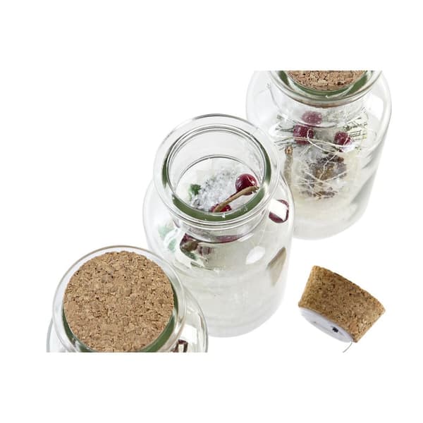 Belysning dekoration DKD Home Decor Jul Naturell (6 x 6 x 14 cm) (3 antal)